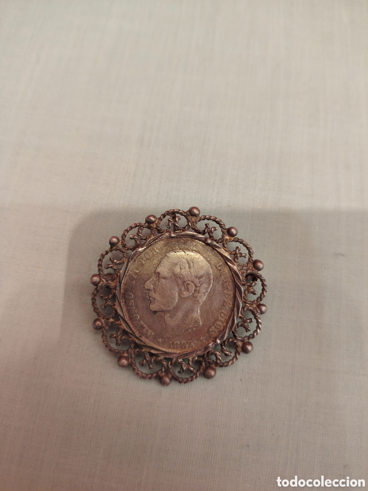 Coleccionismo: Antiguo broche de plata