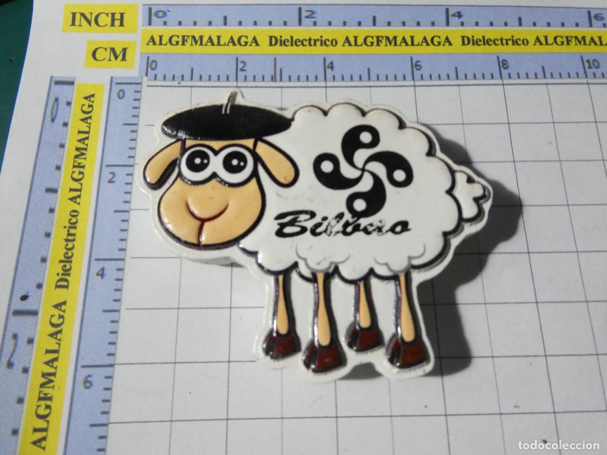 Coleccionismo: IMAN DE NEVERA SOUVENIR RECUERDO DE BILBAO VIZCAYA OVEJA CHAPELA