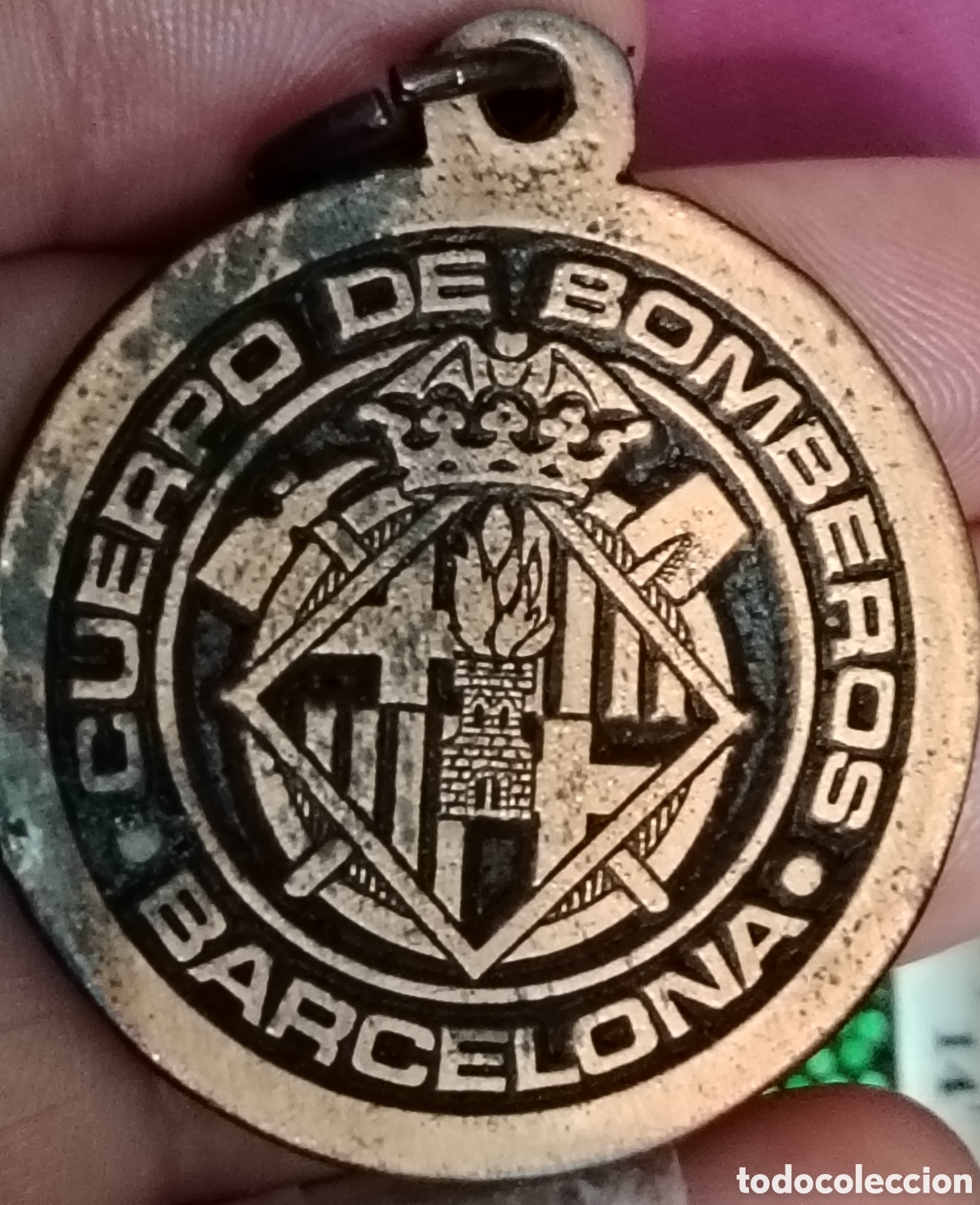 Coleccionismo: Medalla cuerpo de Bomberos (Barcelona) A&ntilde;o 1985