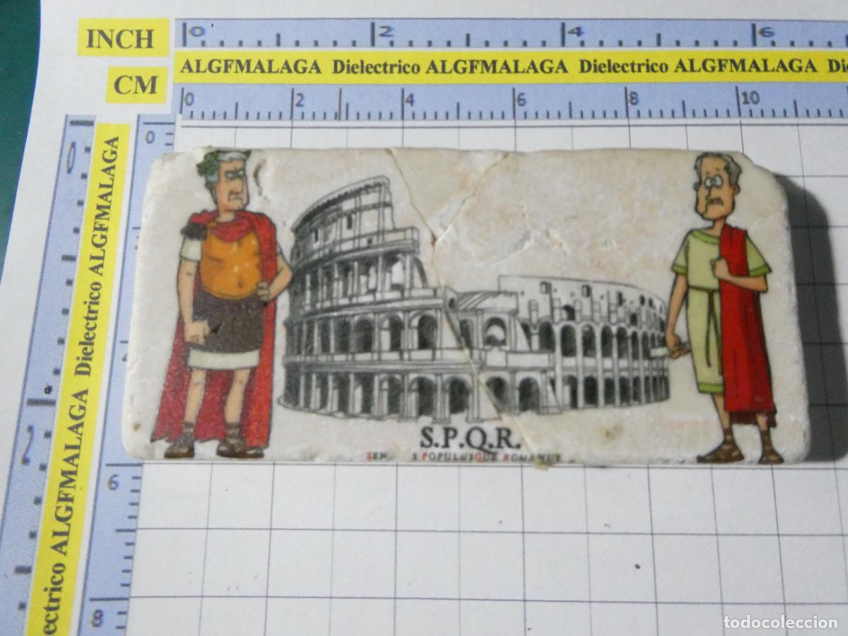 Coleccionismo: IMAN DE NEVERA SOUVENIR RECUERDO DE ROMA ITALIA COLISEO EN M&Aacute;RMOL ITALIANO