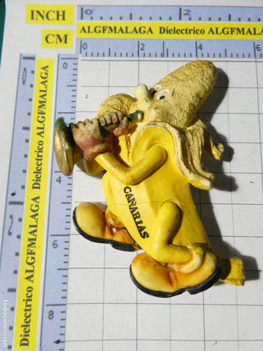 Coleccionismo: IMAN DE NEVERA SOUVENIR RECUERDO DE PL&Aacute;TANO CANARIAS TROMPETA