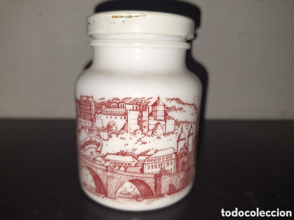 Coleccionismo: Bote con tapa antigua mostaza heidelberg