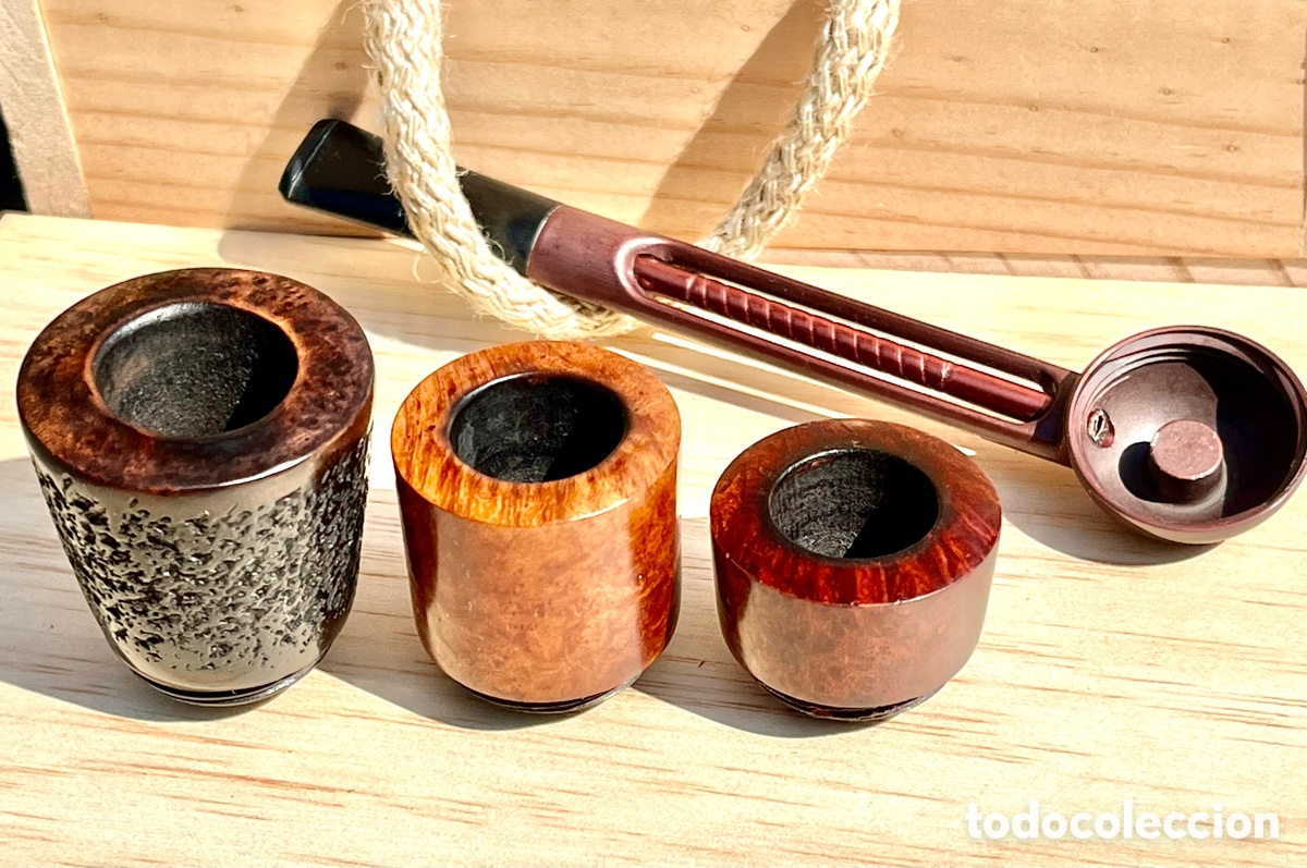 Coleccionismo: Pipa Falcon Made in England + 3 cazoletas originales restauradas
