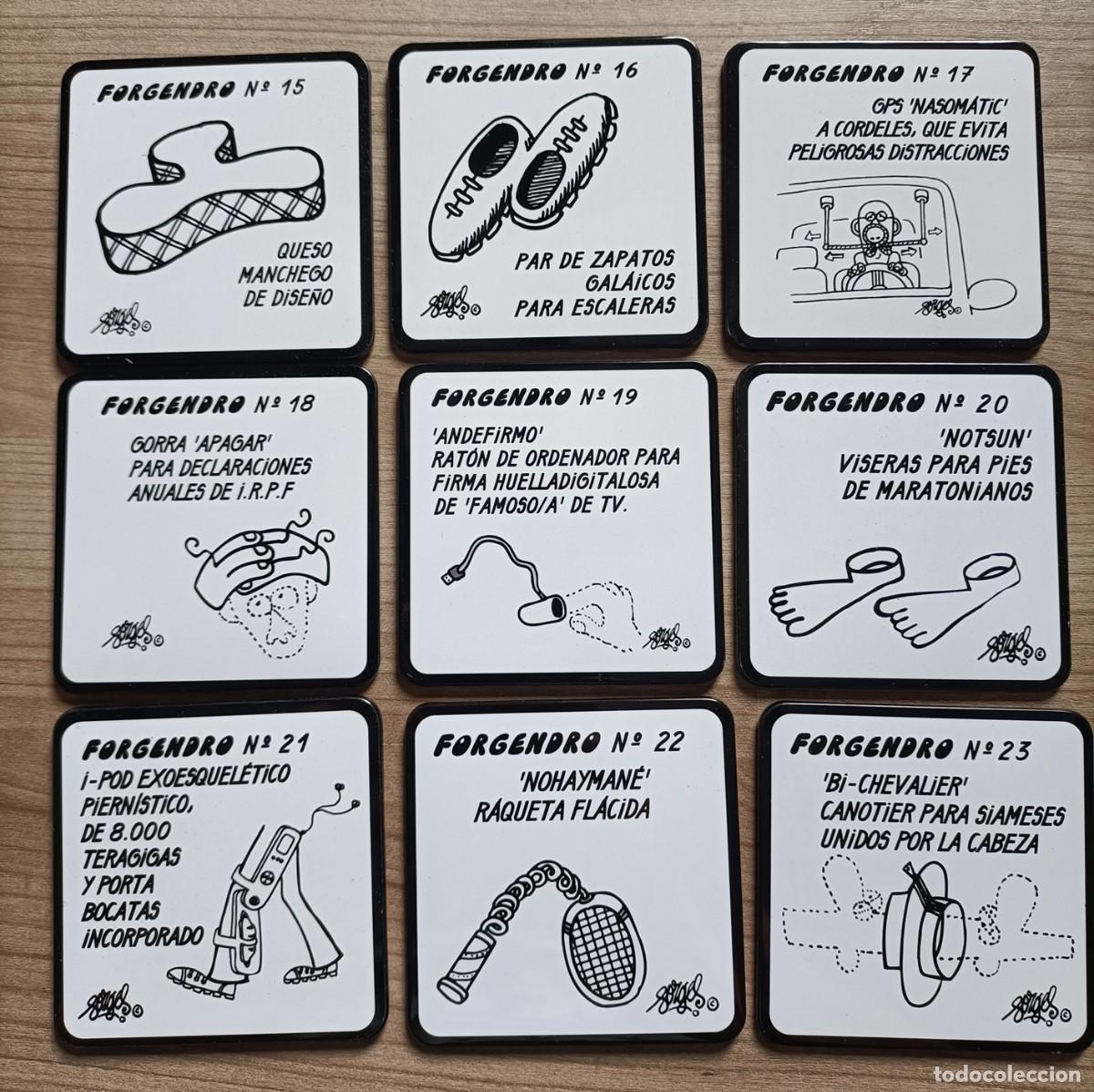 Coleccionismo: Lote 9 posavasos, posa vasos de Forges - perfecto estado