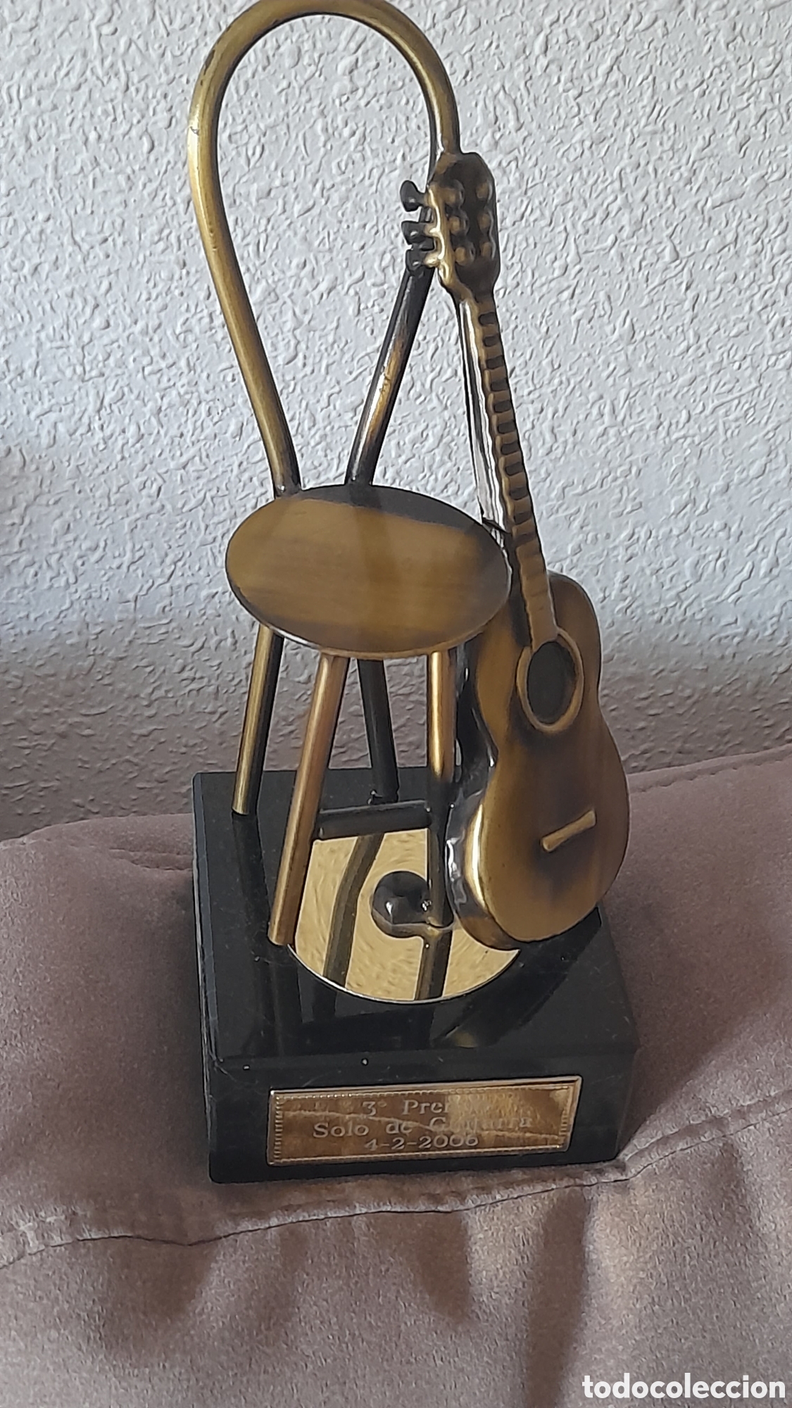 Coleccionismo: Trofeo recuerdo premio guitarra