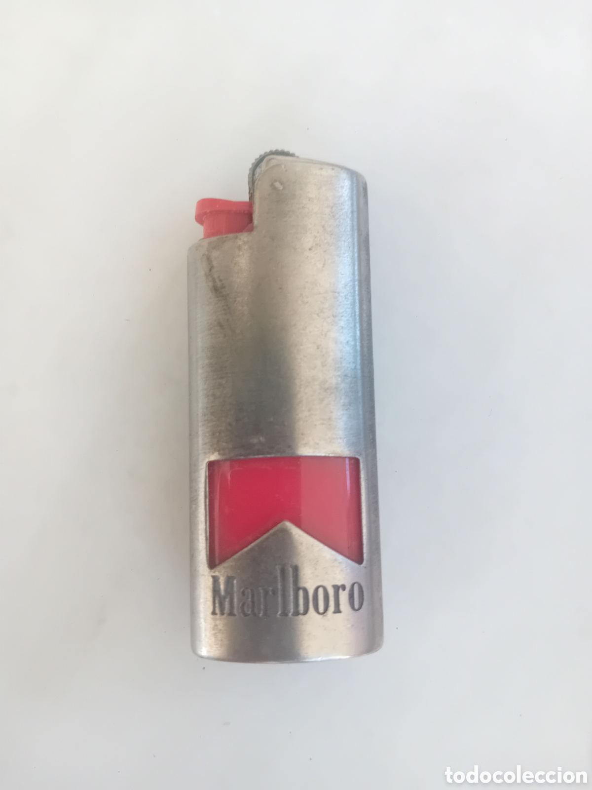 Coleccionismo: funda met&aacute;lica vintage dise&ntilde;ada encendedores BIC MARLBORO