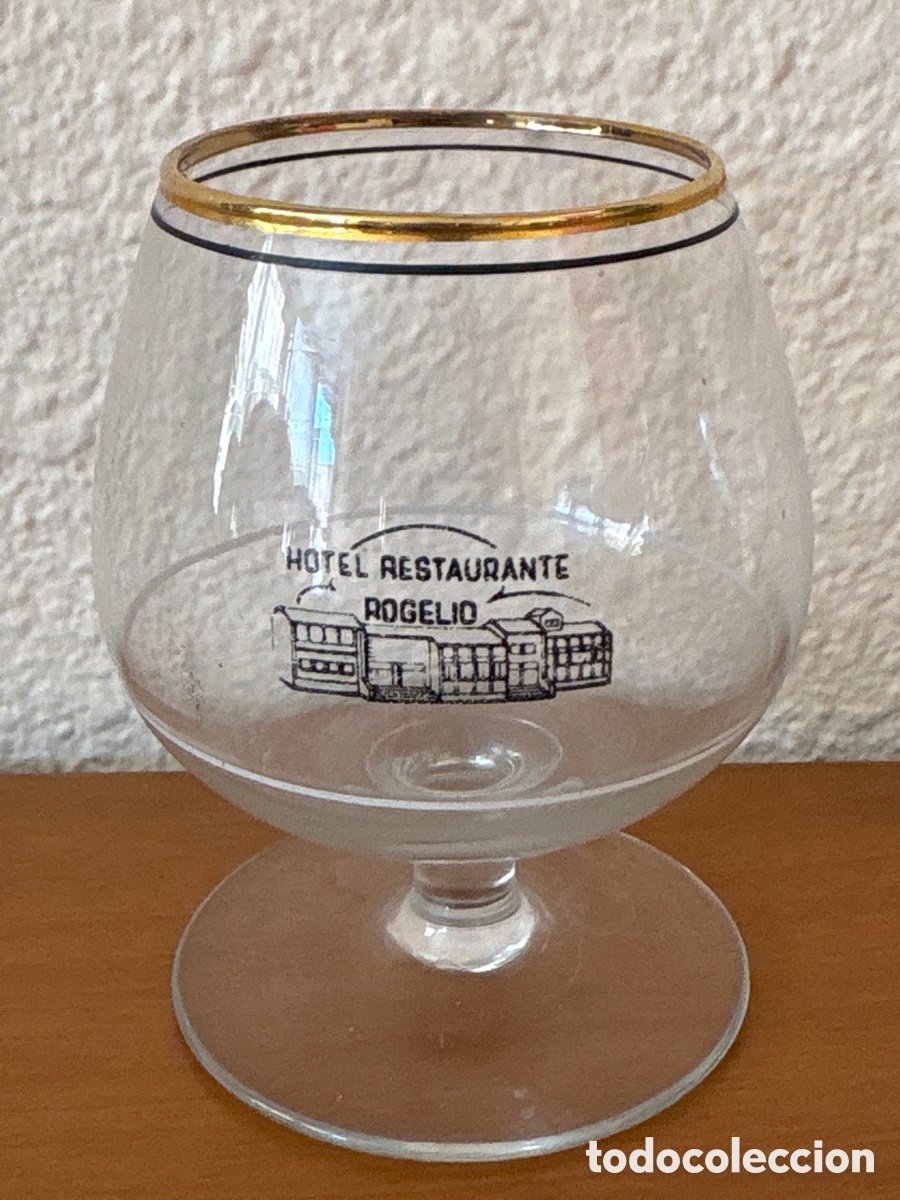 Coleccionismo: COPA CON PUBLICIDAD HOREL RESTAURANTE ROGELIO ( CO&Ntilde;AC)