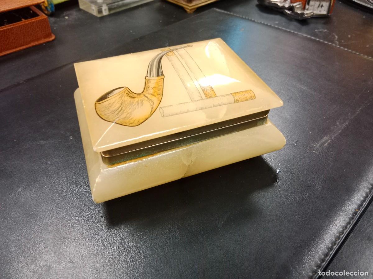 Coleccionismo: PRECIOSA CAJA DE ESTILO ISABELINO EN ALABASTRO - CIGARRERA / TABAQUERA - A&Ntilde;OS 50 / 60