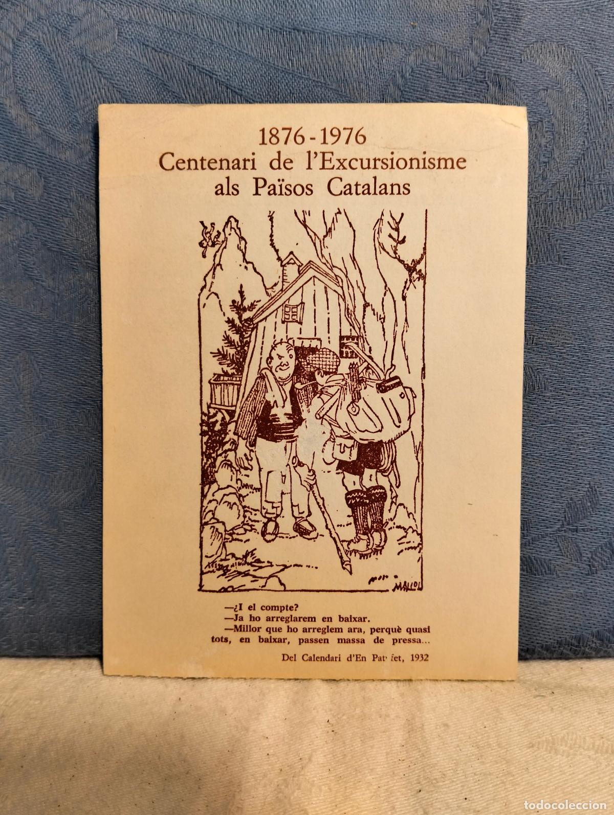 Coleccionismo: 1876-1976 Centenari de l'excursionisme als pa&iuml;sos catalans tarjeta