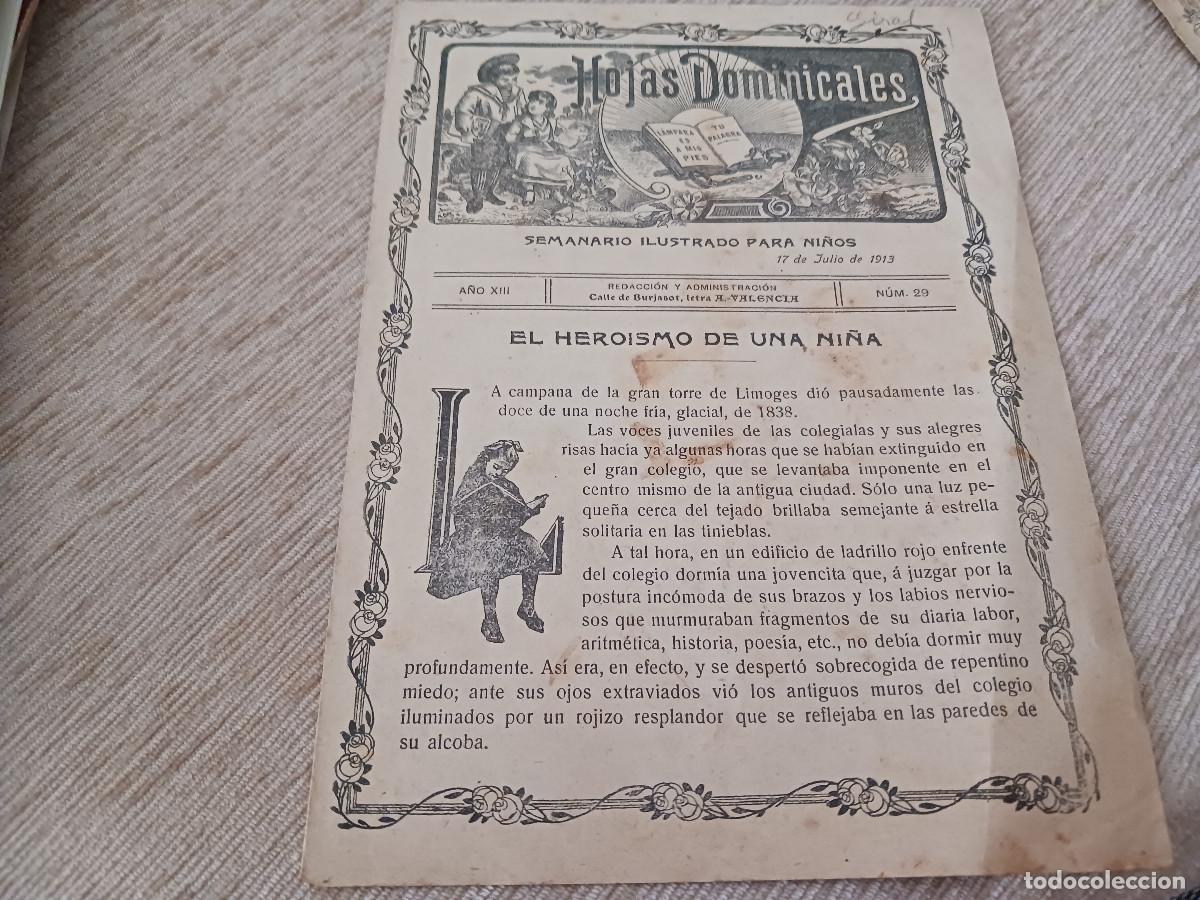 Coleccionismo: diptico, hojas dominicales, religiosas 1913, el heroismo de una ni&ntilde;a