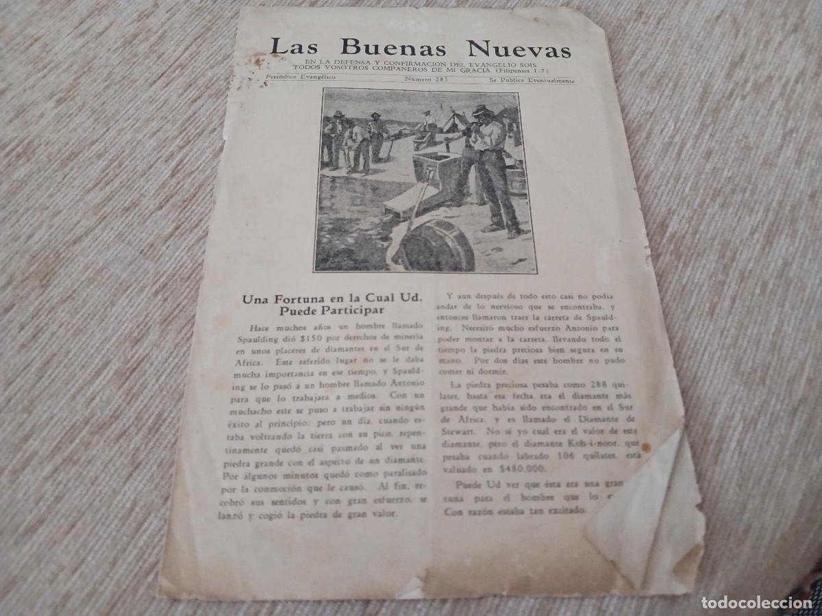 Coleccionismo: diptico periodico evangelico, las buenas nuevas, ed. los angeles