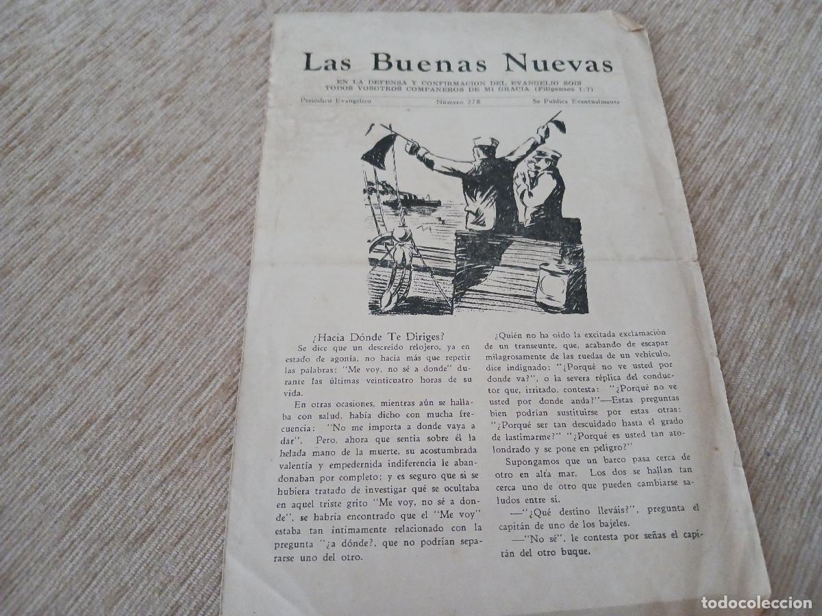 Coleccionismo: diptico periodico evangelico, las buenas nuevas, ed. los angeles
