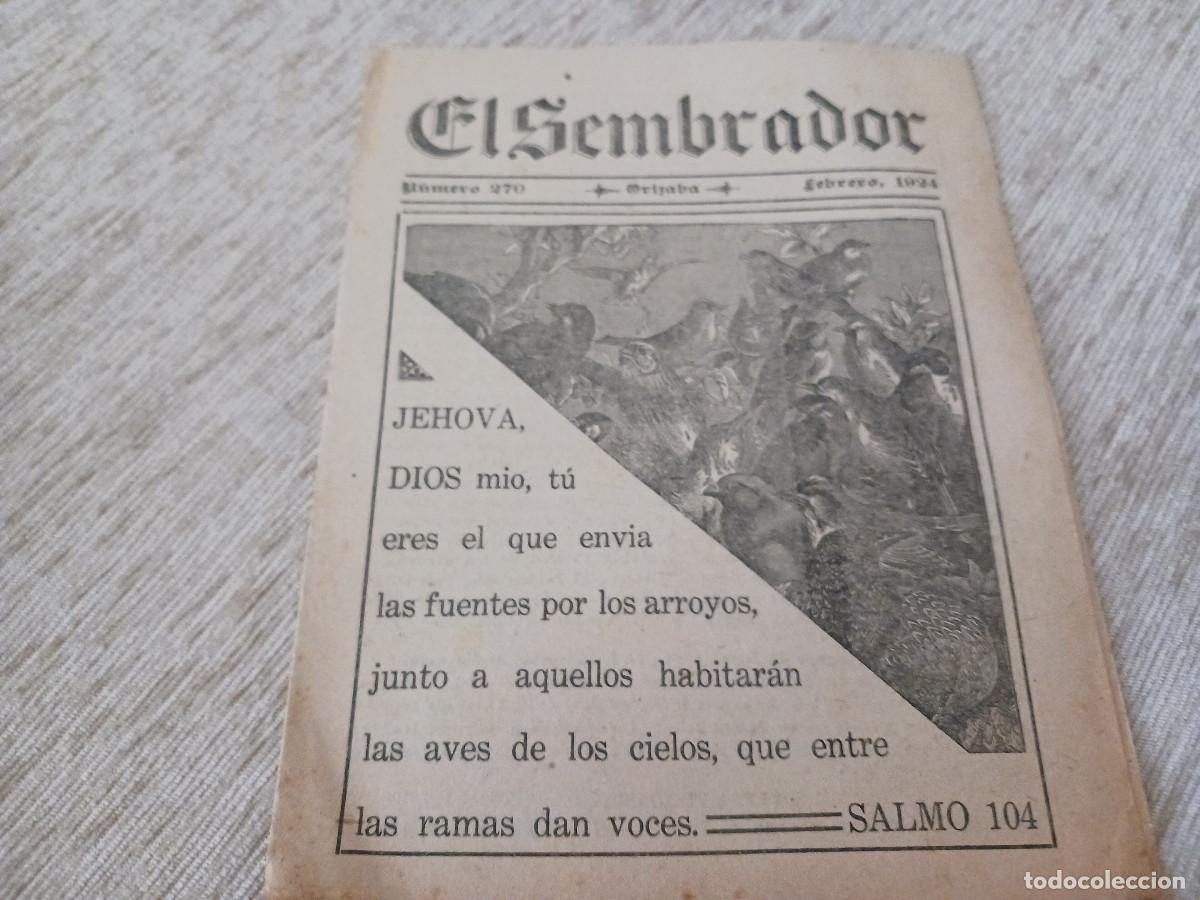Coleccionismo: periodico evangelico, el sembrador, n&ordm; 270, a&ntilde;o 1924