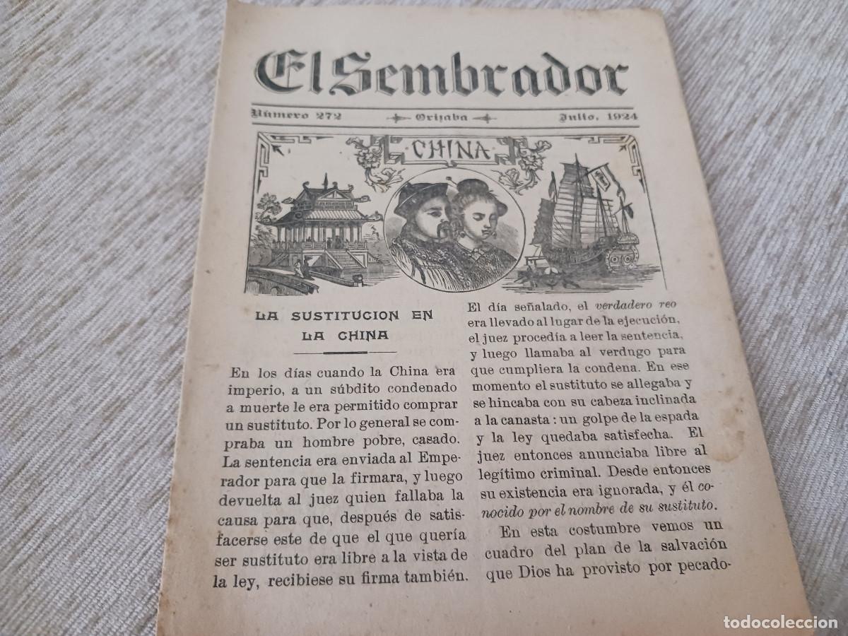 Coleccionismo: periodico evangelico, el sembrador, n&ordm; 272, a&ntilde;o 1924