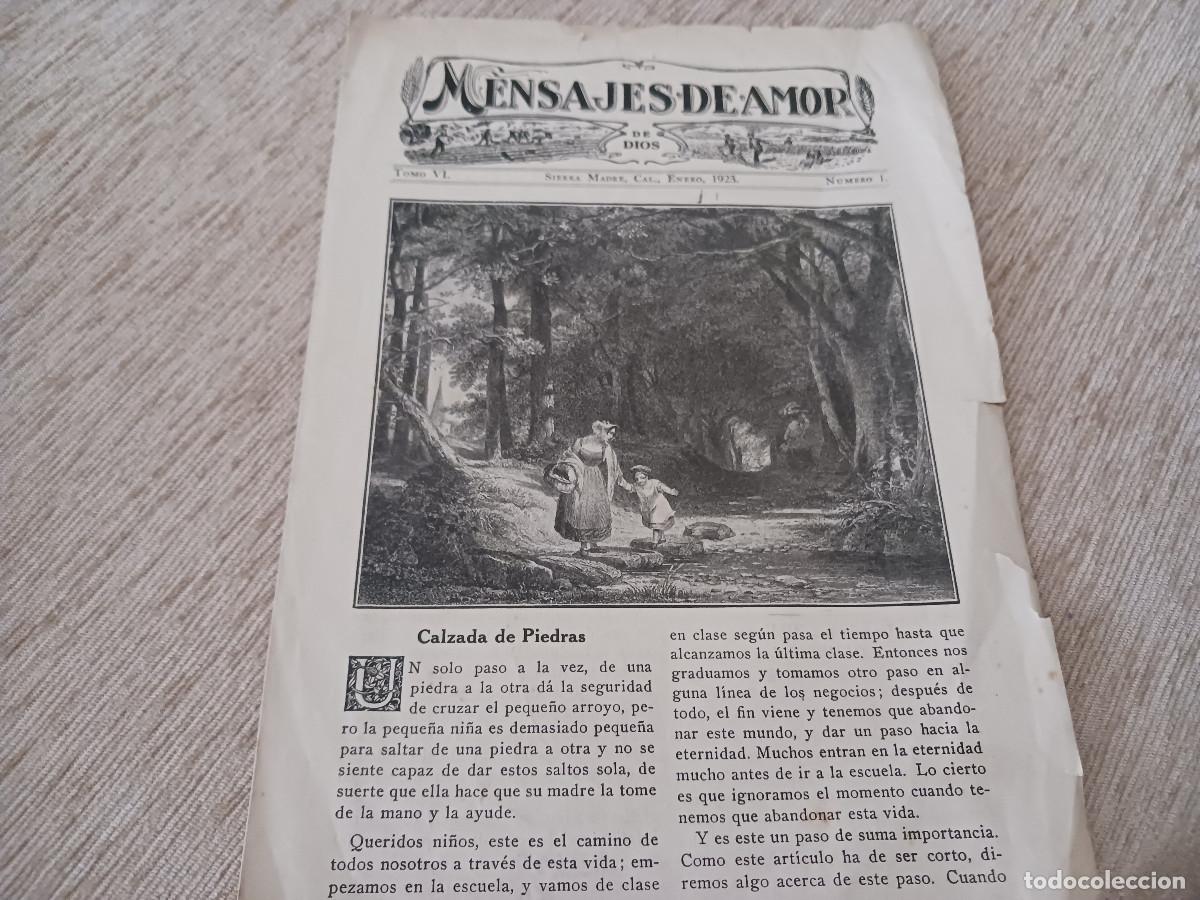 Coleccionismo: diptico, mensajes del amor de dios n&ordm; 1, pasadena, california 1923, J.T. Armet editor
