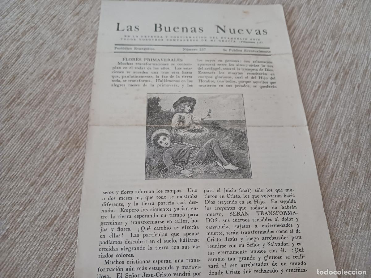 Coleccionismo: diptico, periodico evangelico, las buenas nuevas, n&ordm; 237
