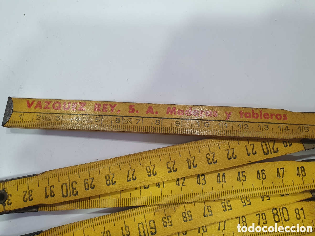 Coleccionismo: Antiguo metro Maderas Rey. La Coru&ntilde;a. (L89) - Foto 3