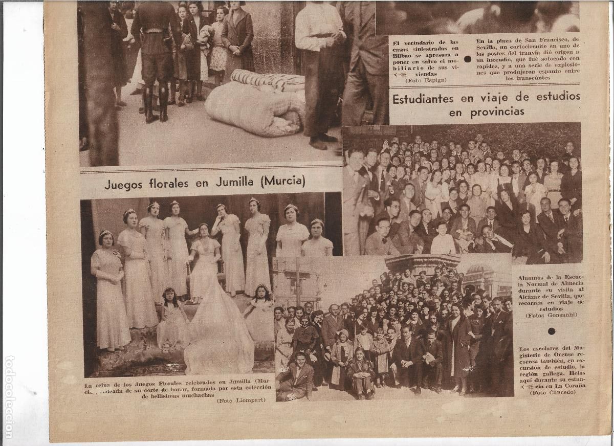 Coleccionismo: A&Ntilde;O 1933 RECORTE PRENSA VIAJE ESTUDIOS ALUMNOS MAGISTERIO DE ORENSE ESTANCIA EN LA CORU&Ntilde;A