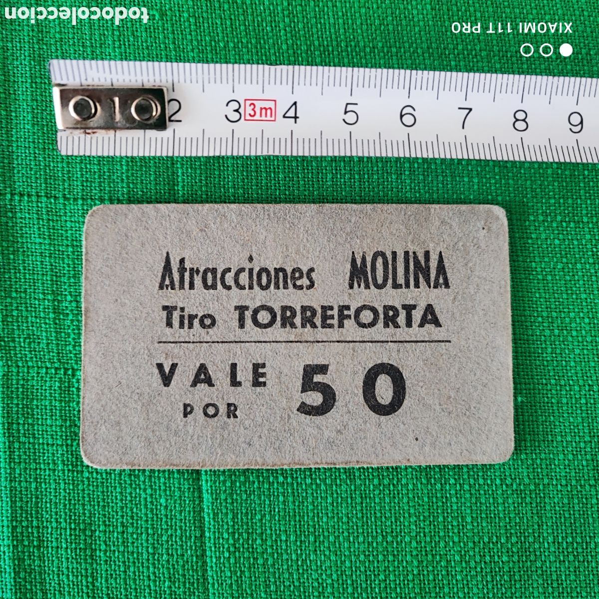 Coleccionismo: Vale atracci&oacute;nes Molina, tiro Torreforta ( Tarragona ) vale por 50.