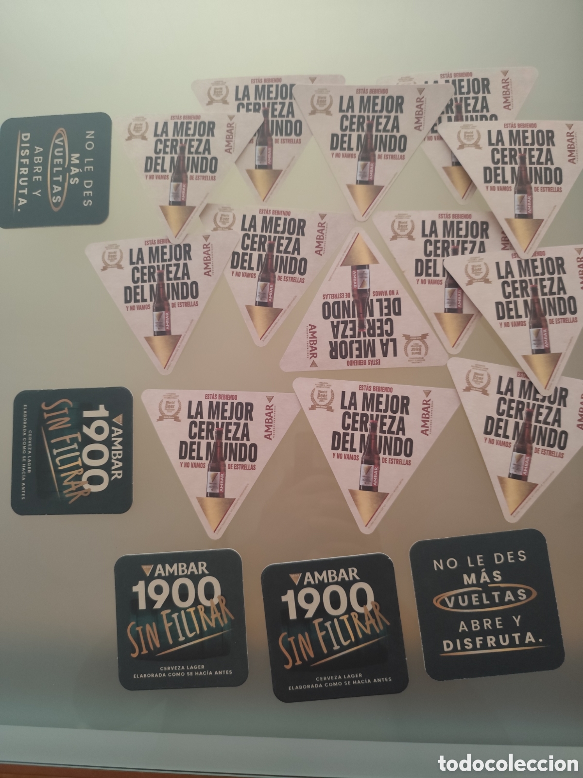 Coleccionismo: 18 posavasos de &aacute;mbar