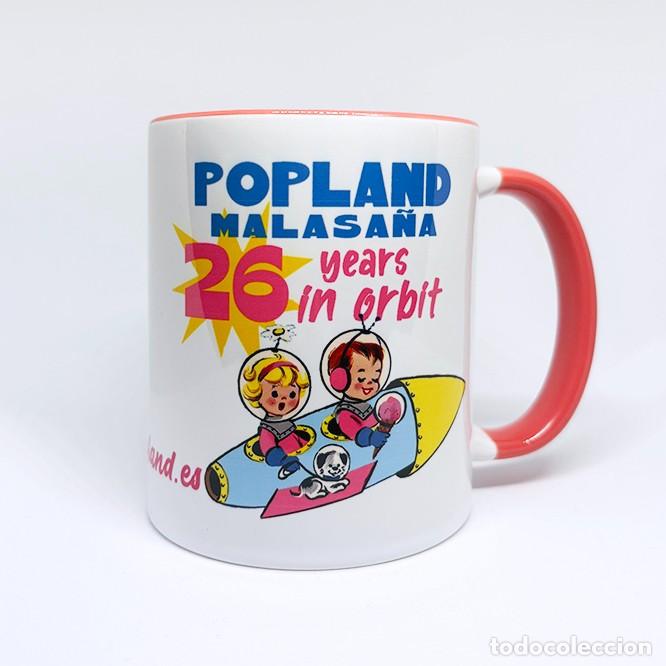 Coleccionismo: TAZA CONMEMORATIVA 26 ANIVERSARIO POPLAND MALASA&Ntilde;A , NUEVA Y SIN USO 9.5X8 CMS. DIAMETRO