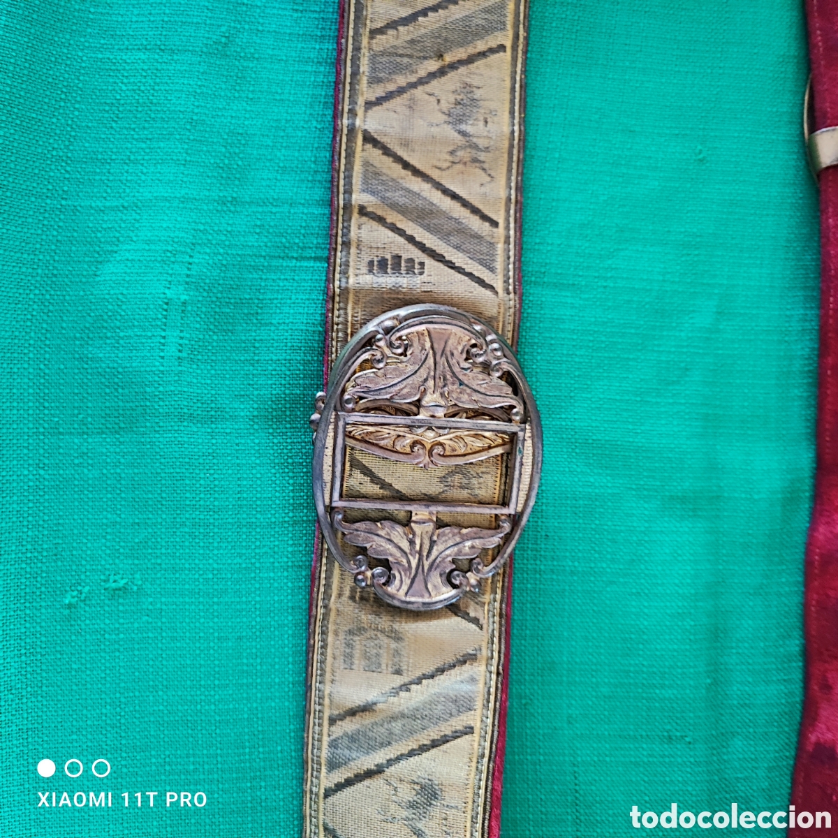 Coleccionismo: Cintur&oacute;n militar de gala con cartuchera. - Foto 2