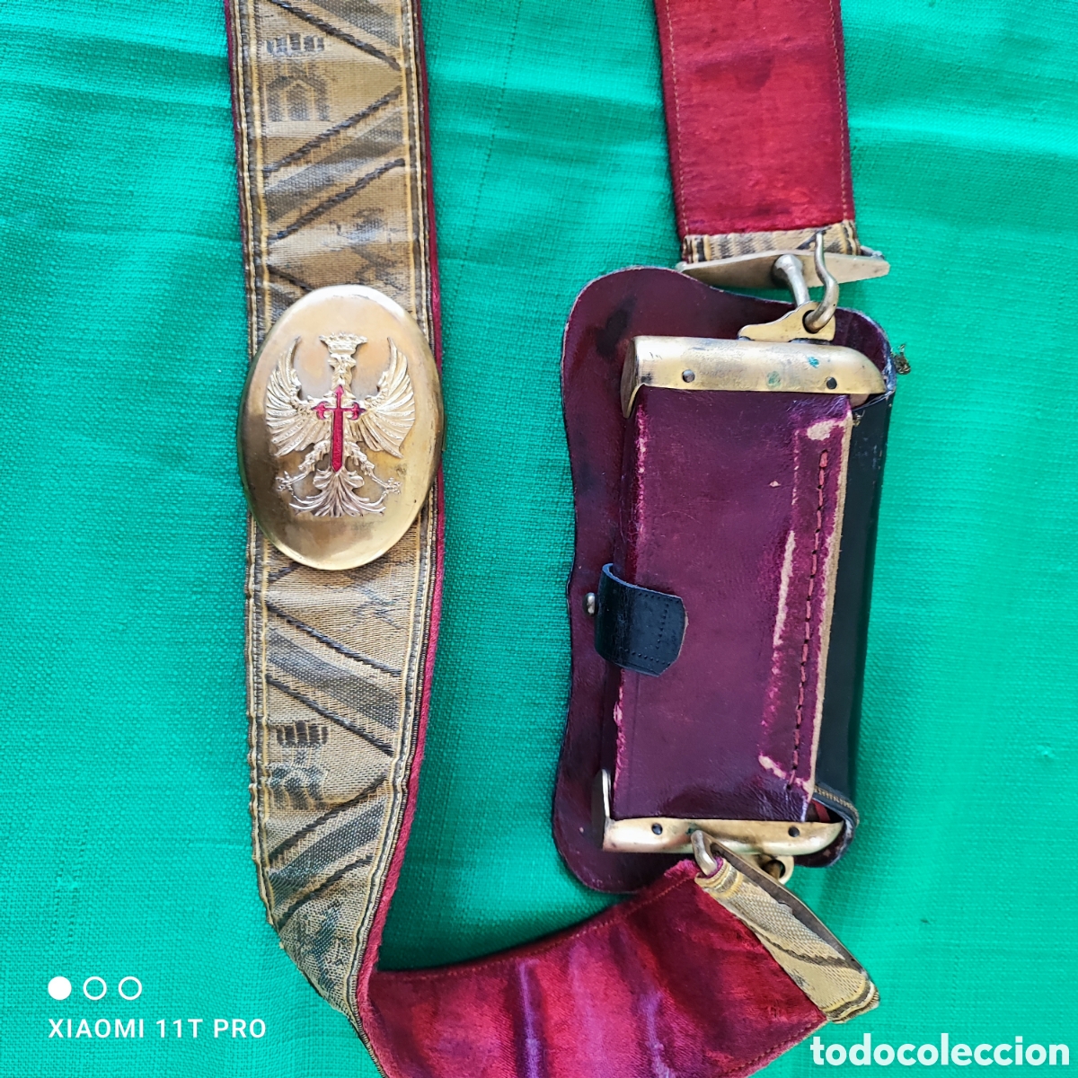 Coleccionismo: Cintur&oacute;n militar de gala con cartuchera. - Foto 3