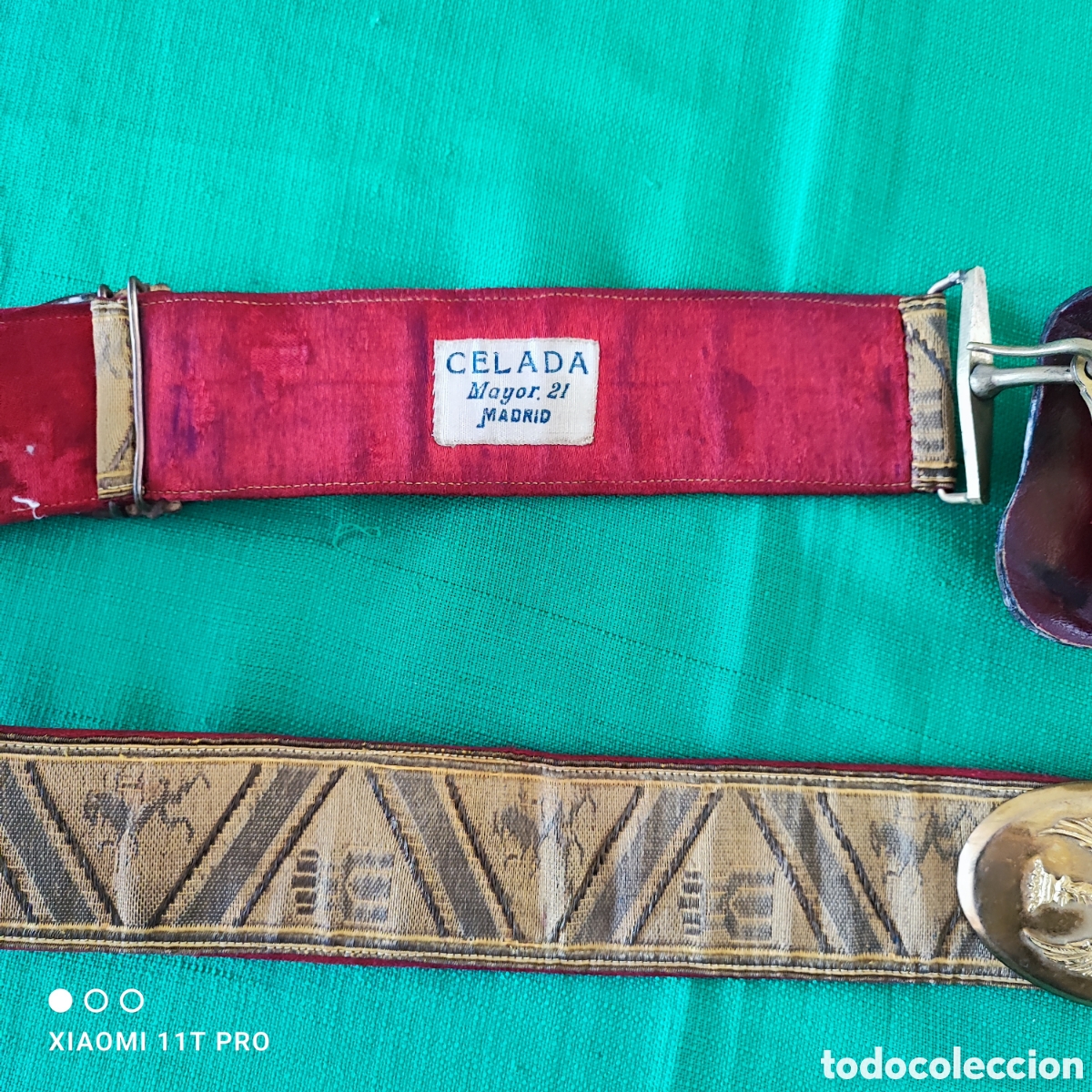 Coleccionismo: Cintur&oacute;n militar de gala con cartuchera. - Foto 5