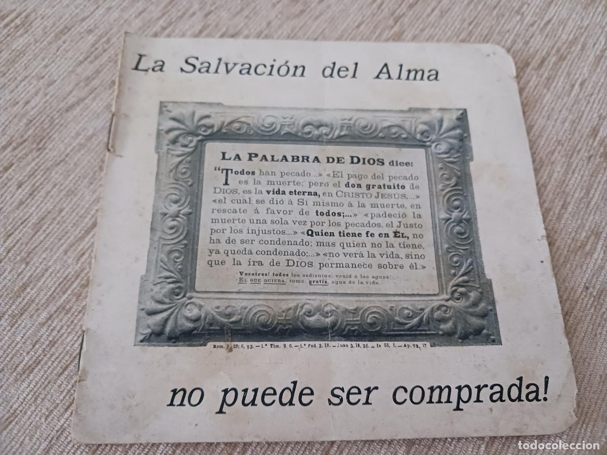 Coleccionismo: periodico evangelico, la salvacion del alma no puede ser comprada, c. evangelico caldas de montbuy