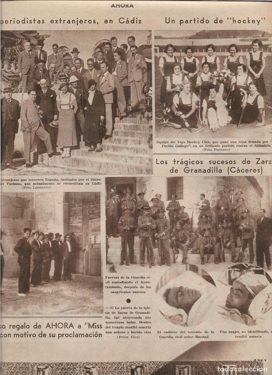 Coleccionismo: A&Ntilde;O 1933 RECORTE PRENSA EQUIPO DE HOCKEY FEMENINO VIGO HOCKEY CLUB GANADOR COPA EL PUEBLO GALLEGO