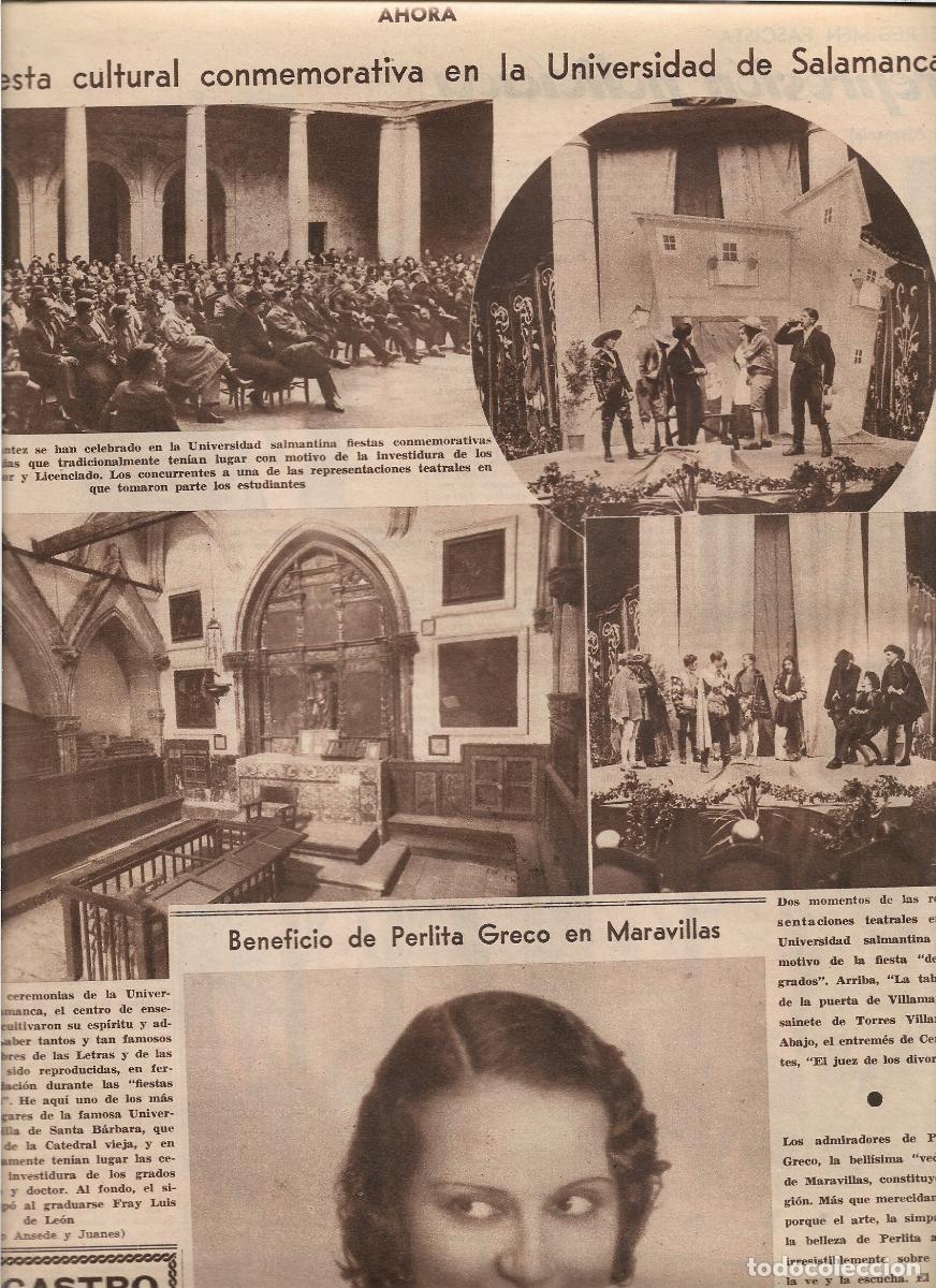 Coleccionismo: A&Ntilde;O 1933 RECORTE PRENSA UNIVERSIDAD SALAMANCA FIESTA DE LOS GRADOS TEATRO