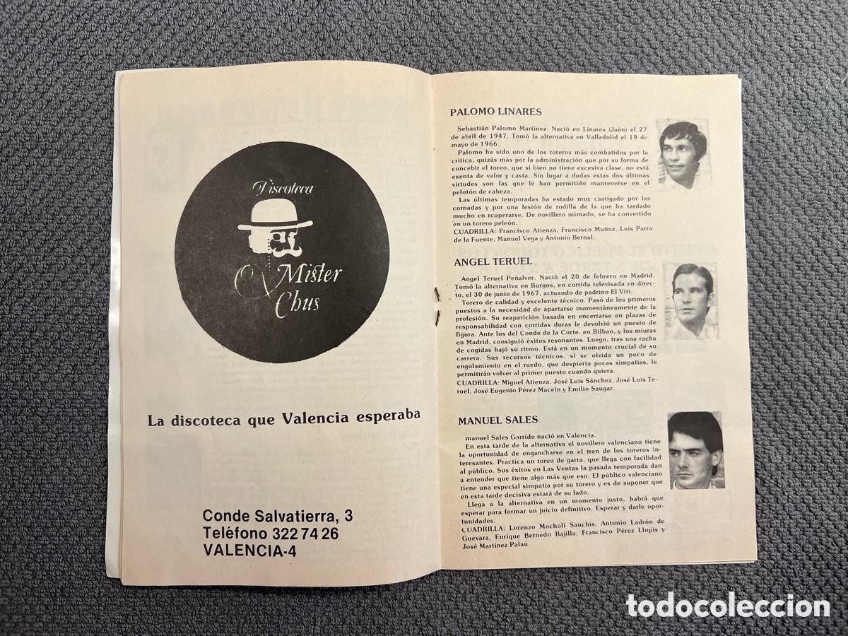 Coleccionismo: TOROS. PROGRAMA de las CORRIDAS FALLERAS. Palomo Linares en la cumbre&hellip; (a.1979) - Foto 4