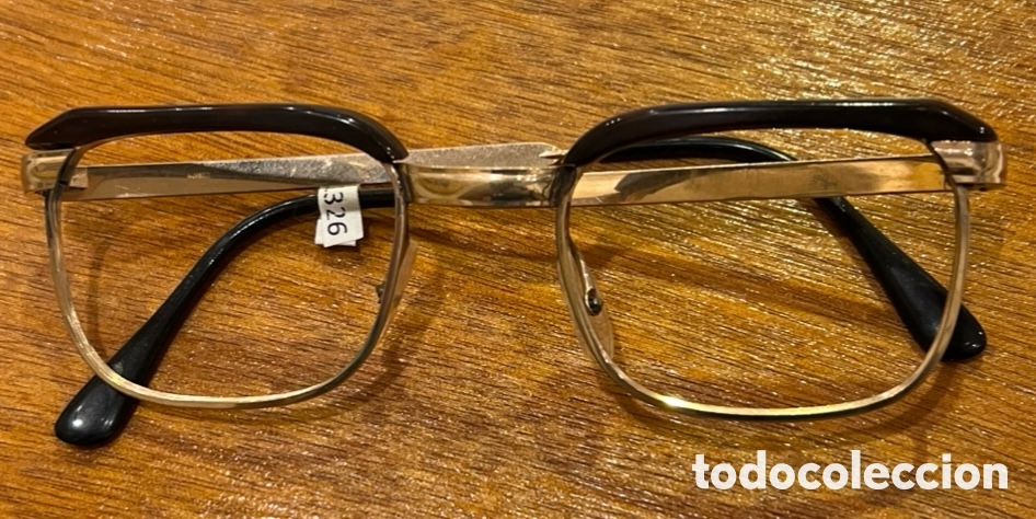 Coleccionismo: Gafas. Montura met&aacute;lica. Con ba&ntilde;o de oro. Y baquelita. A&ntilde;os 50.
