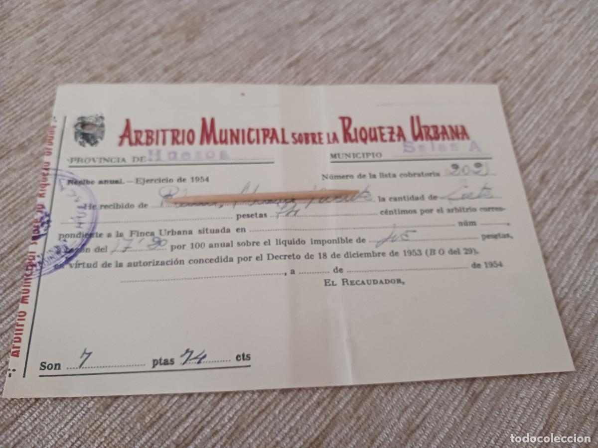 Coleccionismo: arbitrio municipal sobre la riqueza urbana, 195.., municipio salas altas