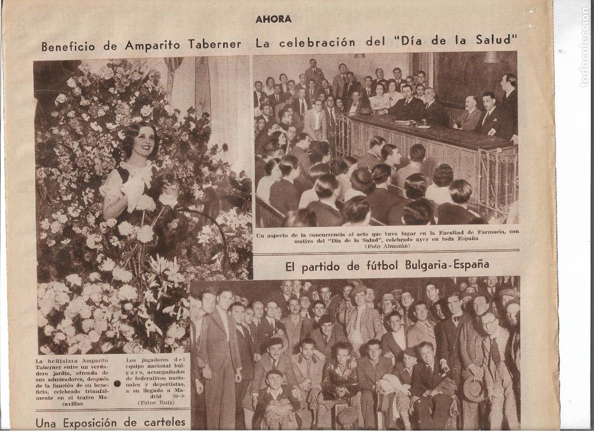 Coleccionismo: A&Ntilde;O 1933 RECORTE PRENSA BENEFICIO ARTISTA ACTRIZ AMPARO AMPARITO TABERNER TEATRO MARAVILLAS