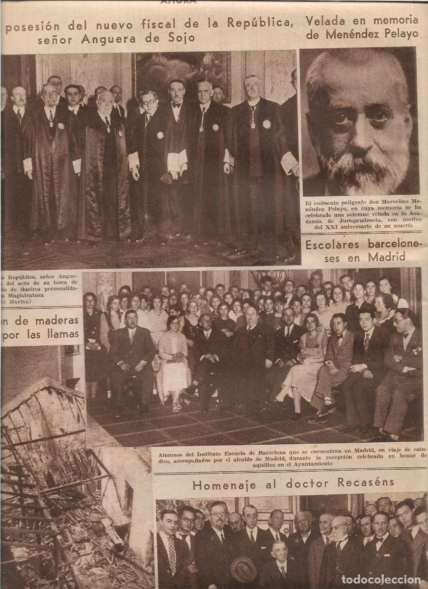 Coleccionismo: A&Ntilde;O 1933 RECORTE PRENSA ALUMNOS DEL INSTITUTO ESCUELA DE BARCELONA EN MADRID RECEPCION AYUNTAMIENTO