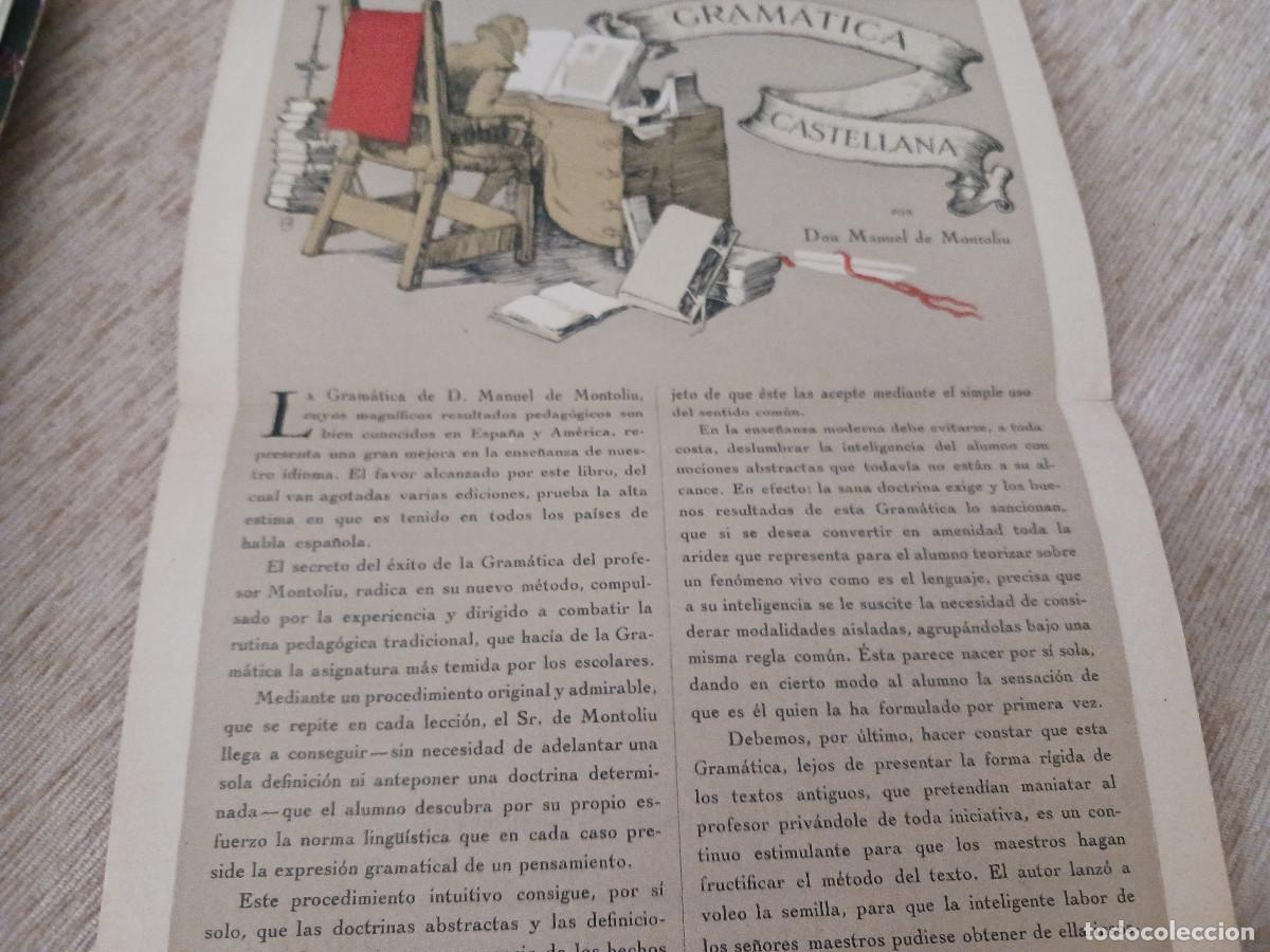 Coleccionismo: propaganda de la gramatica castellana de don manuel de montoliu, seix barral, 1932