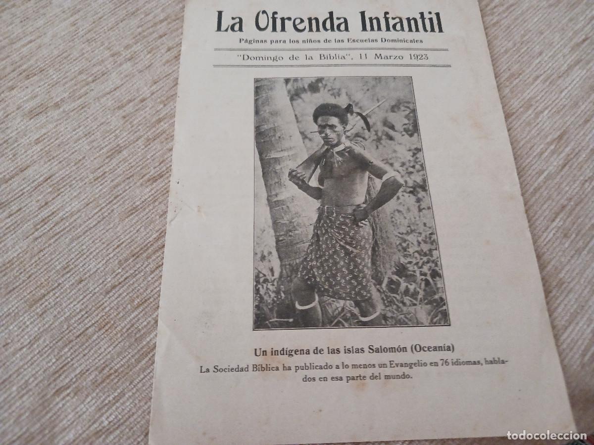 Coleccionismo: diptico evangelista, la ofrenda infantil, 1923