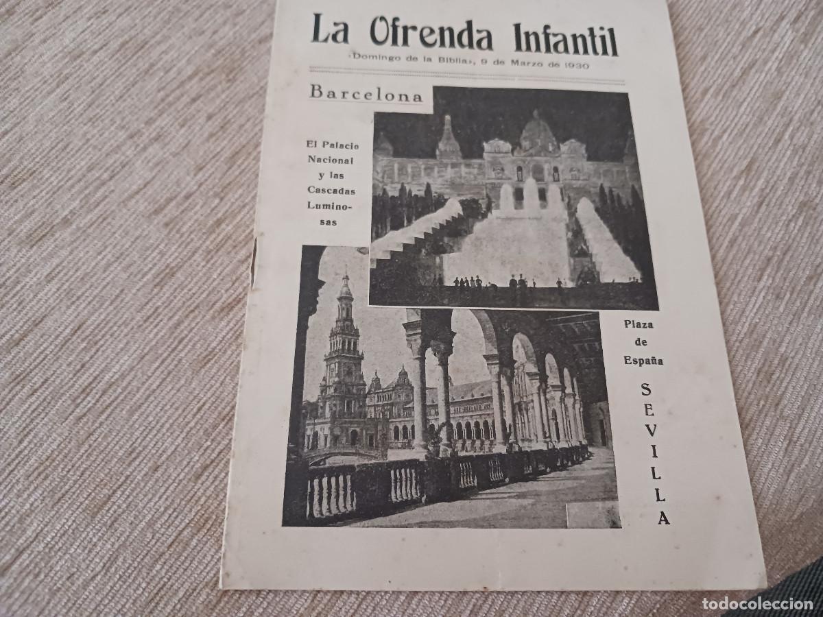 Coleccionismo: periodico evangelista, la ofrenda infantil, 1930