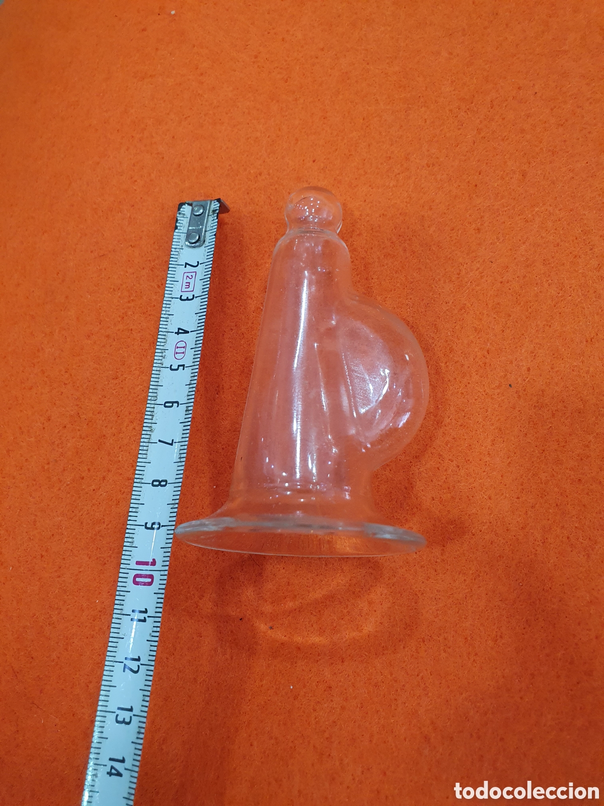 Coleccionismo: Antiguo extractor de leche materna de cristal. (L64) - Foto 3