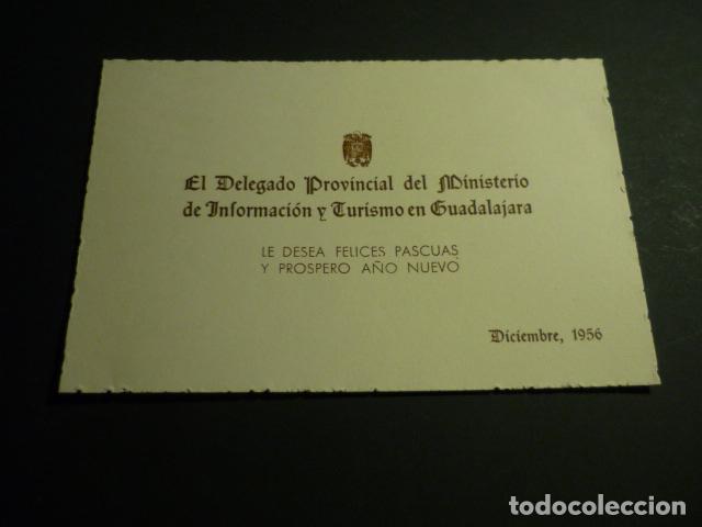 Sammelleidenschaft Papier: GUADALAJARA TARJETA FELICITACION NAVIDELA DELEGADO DEL MINISTERIO DE INFORMACION Y TURISMO 1956