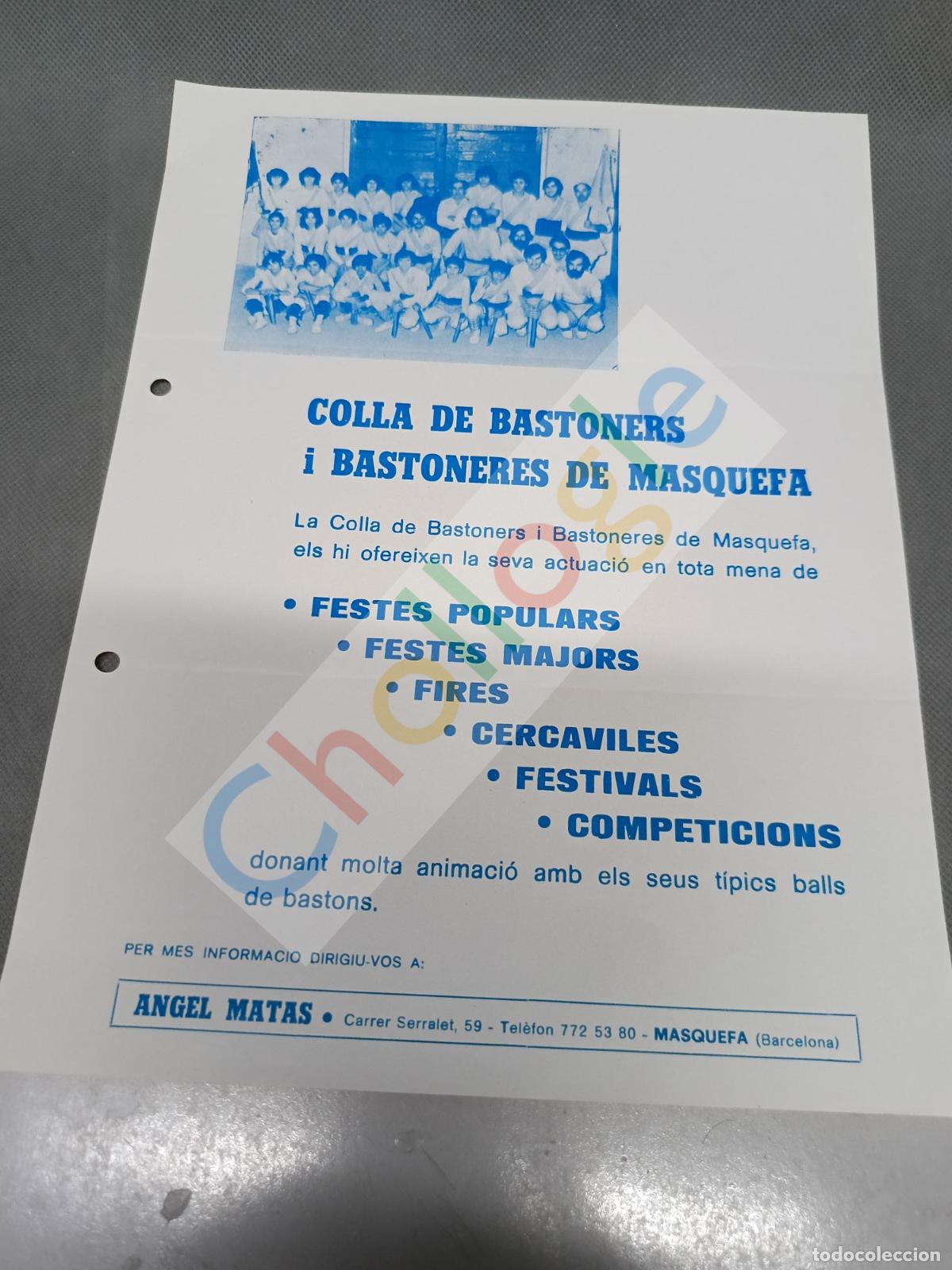 Coleccionismo: Colla de Bastoners i Bastoneres de Masquefa a&ntilde;os 80