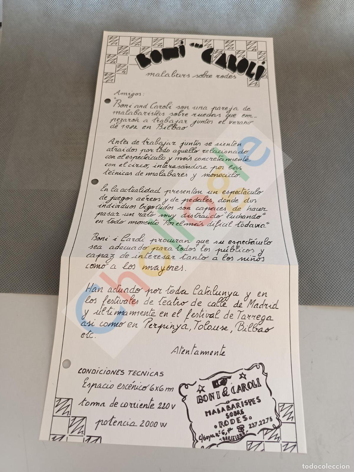 Coleccionismo: Boni and Caroli (Karoli) malabars sobre rodes a&ntilde;os 80 malabaristas circo circ