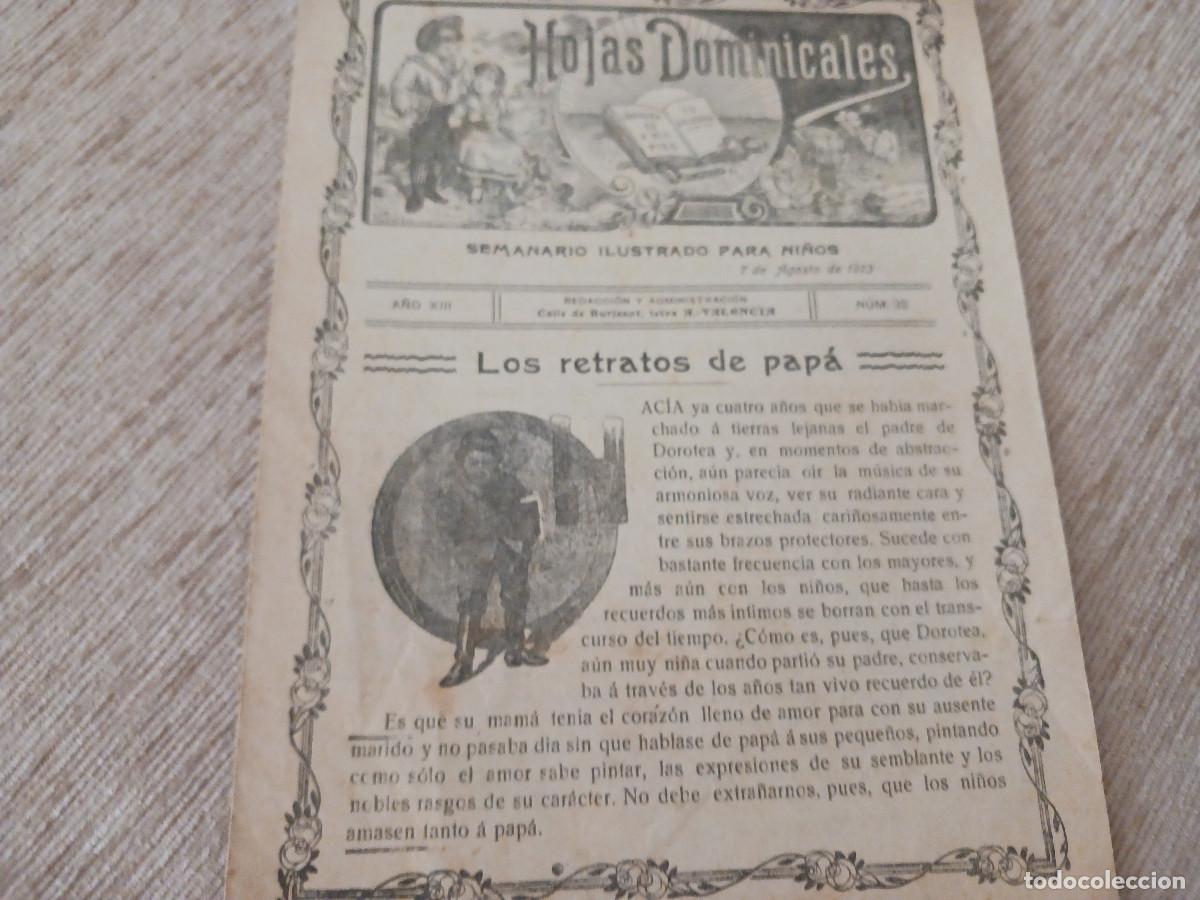 Coleccionismo: diptico hojas dominicales, semanario ilustrado para ni&ntilde;os 1913