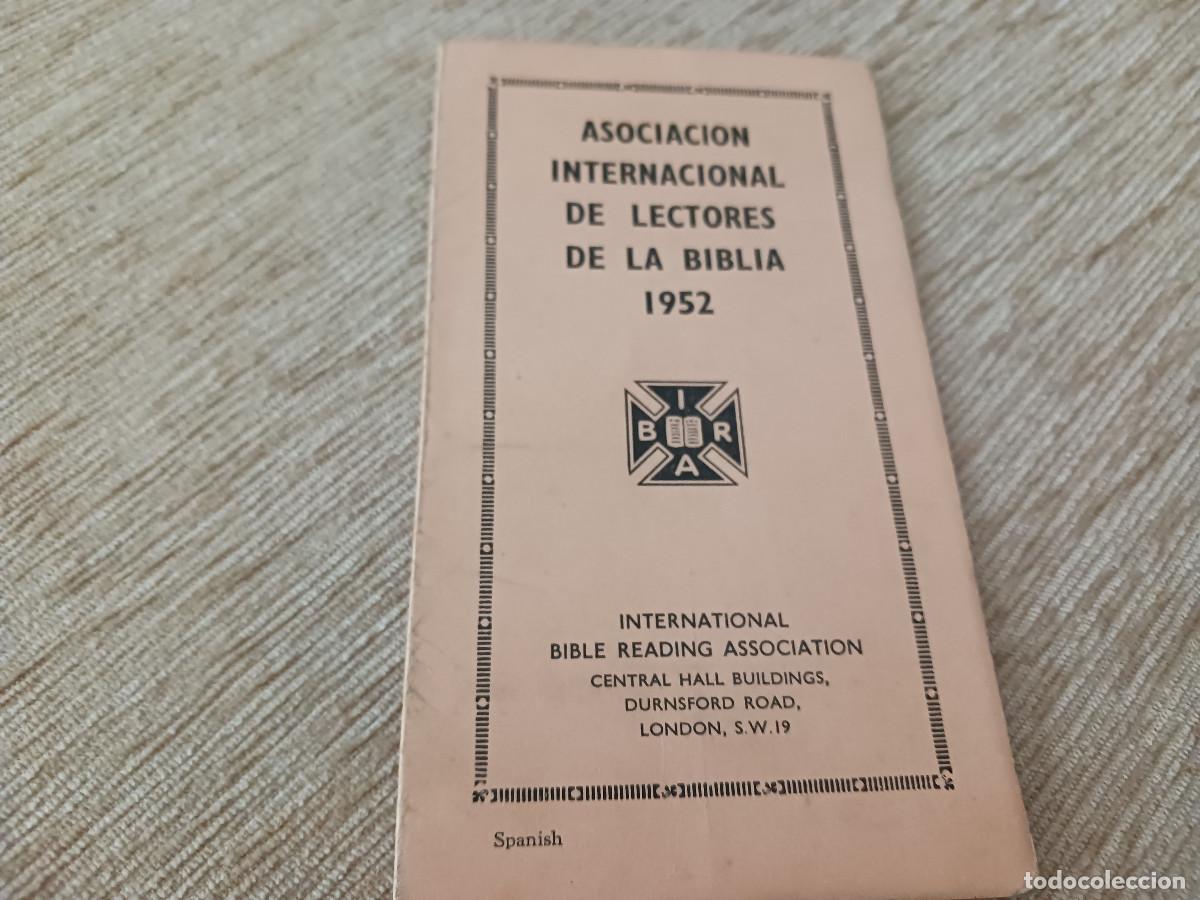 Coleccionismo: triptico, asociacion internacional de lectores de la biblia, 1952