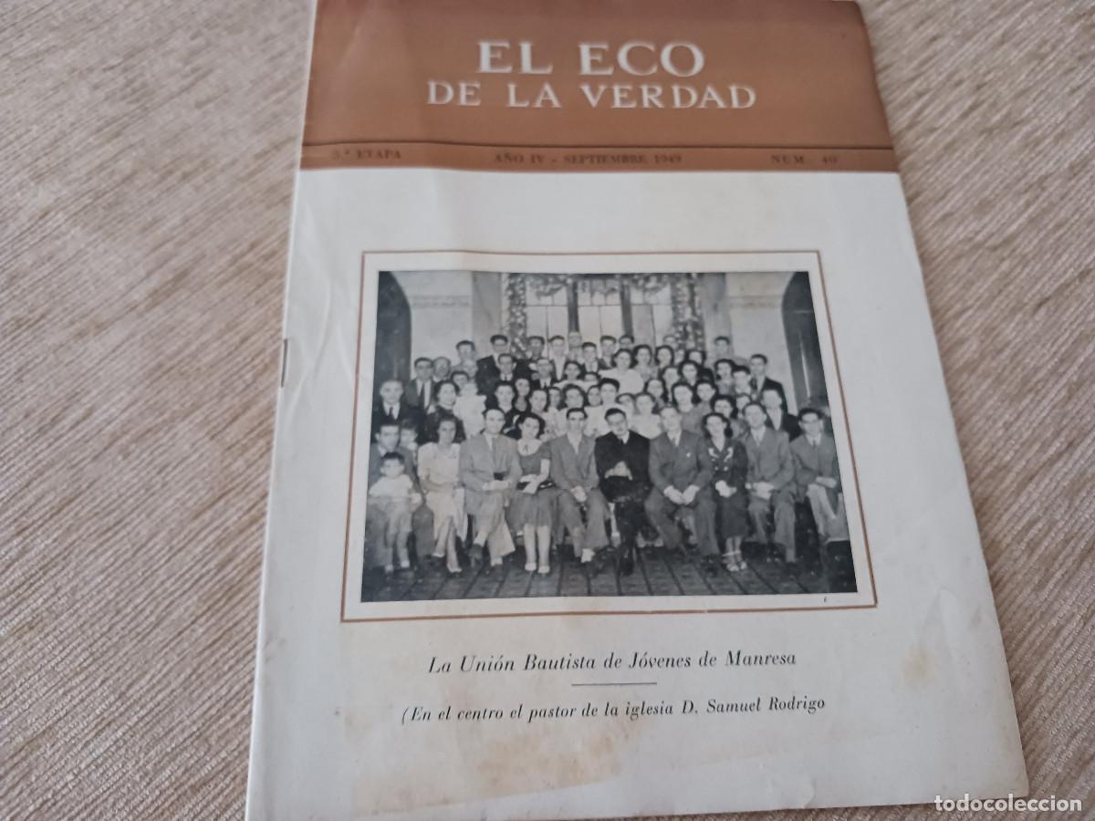 Coleccionismo: revista mensual evangelica, el eco de la verdad, 1949