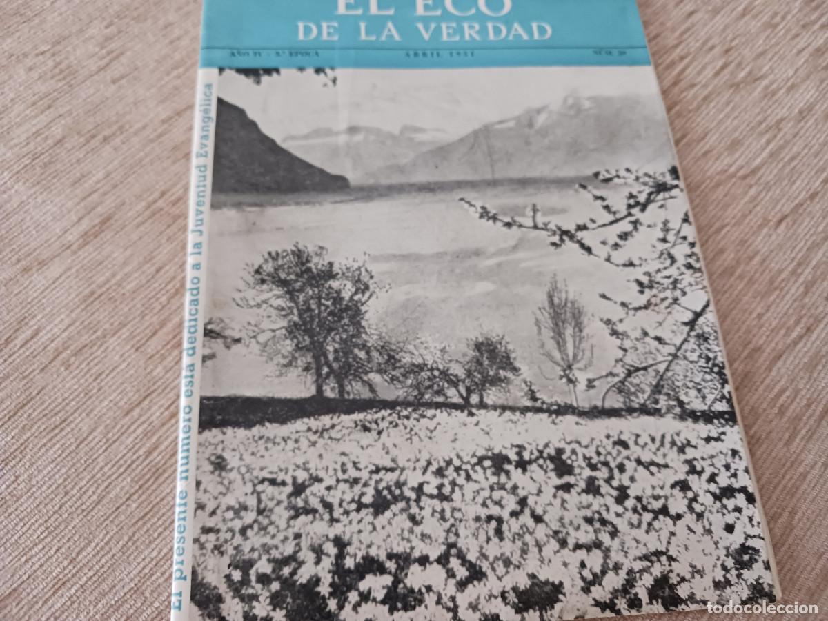 Coleccionismo: revista mensual evangelica, el eco de la verdad, 1951