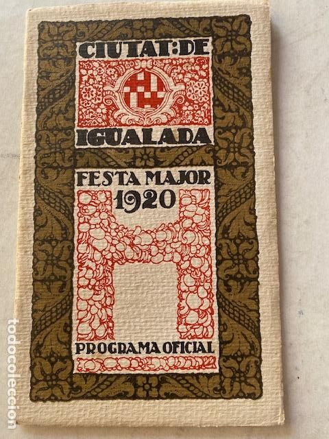 Coleccionismo: Igualada. Programa Oficial Festa Major 1920.