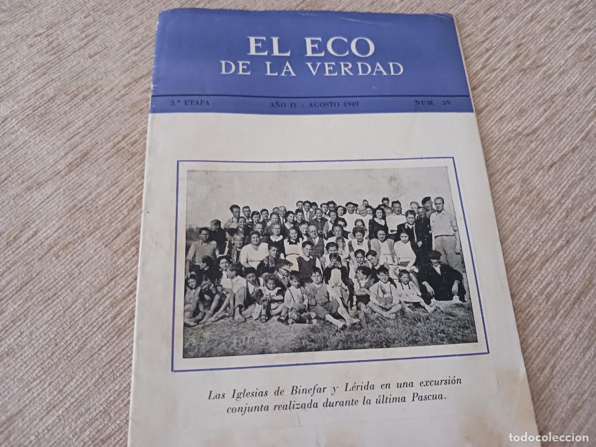 Coleccionismo: revista mensual evangelica, el eco de la verdad, 1949