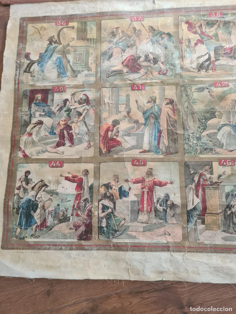 Coleccionismo: L&aacute;mina escolar religiosa 1900 - Foto 2